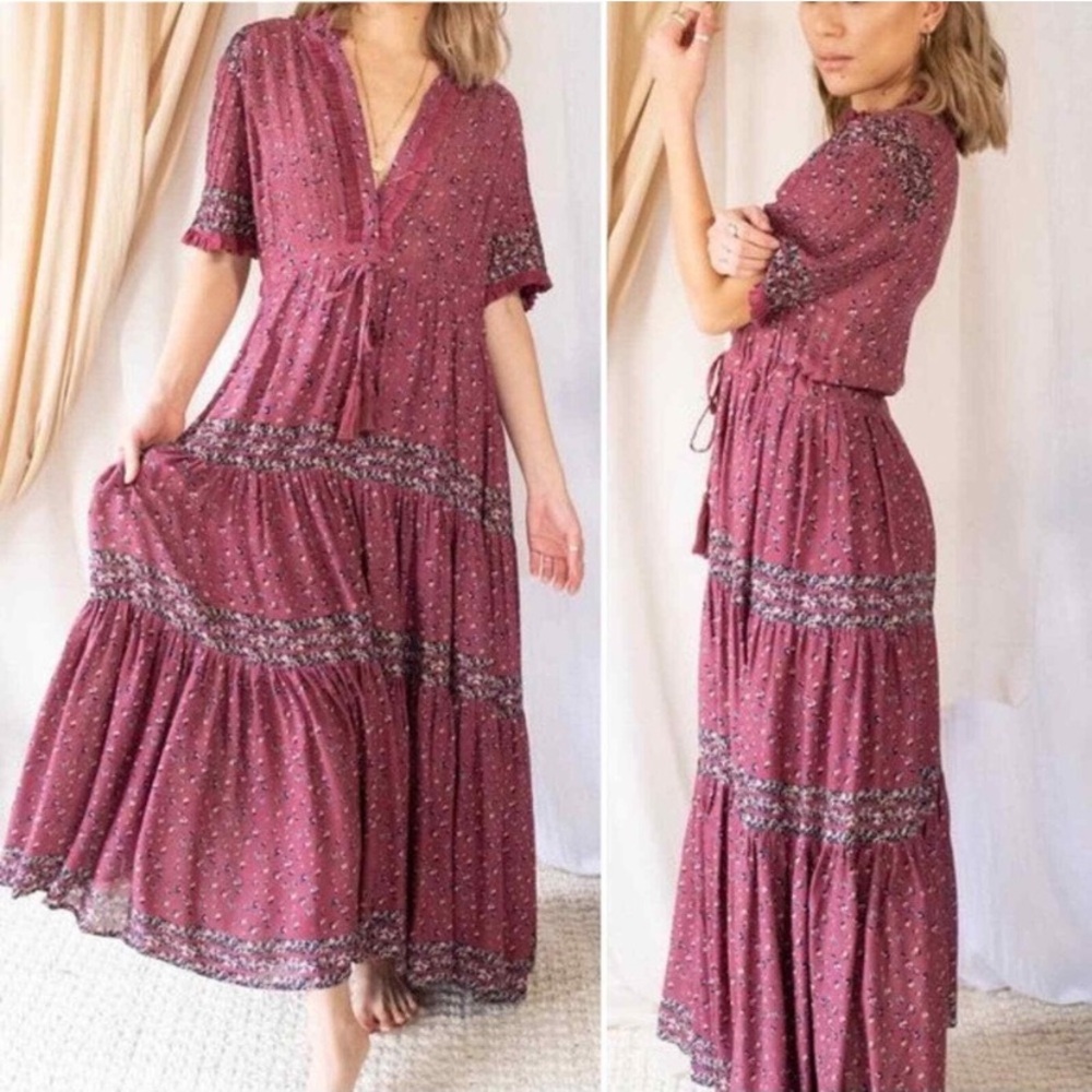 Free People rare boho western prairie style maxi dress. Brand new with tags.